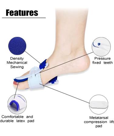 KTROK Bunion Splint Corrector - Adjustable Toe Separator for Pain Relief and Hallux Valgus Correction - Soft Padding for Comfort - Non-Surgical Transverse Arch Support - Buy Online on GoSupps.com