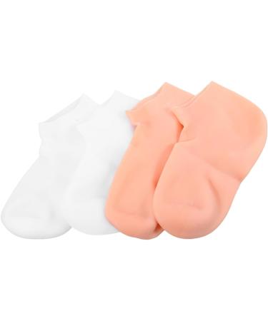 Beavorty 4 Pairs Exfoliating Moisturizing Socks Dead Skin Socks moisturizing Foot Socks Cosmetic moisturizing Socks Foot spa exfoliating Socks spa Socks Women's sebs Pedicure Torn Socks - Buy Online on GoSupps.com