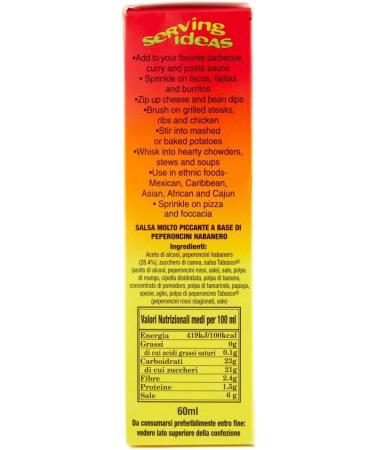  Italian Gourmet E.R. Set of 6 Tabasco Habanero sauces - For the hottest Tabasco sauces Habanero peppers are processed - 60 ml + Italian Gourmet Polpa di Pomodoro 400 g - Buy Online on GoSupps.com