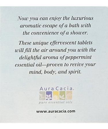Aura Cacia Reviving Peppermint Aromatherapy Shower Tablets - 3 Pack (3 oz) | Refreshing Aromatherapy for Home Spa - Buy Online on GoSupps.com