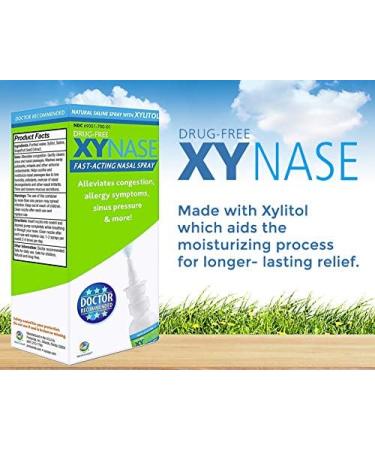 Xynase Natural Saline Nasal Spray with Xylitol - 3 Pack, Relieves Nasal Congestion and Allergy Symptoms - Buy Online on GoSupps.com
