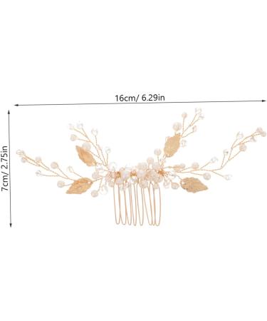 FRCOLOR Miss crystal hair comb Hair piece Metal bride decorate hair romantic wedding headpiece ornament hair accessories alloy gold hair accessories leaf prom accessories grace - Buy Online on GoSupps.com