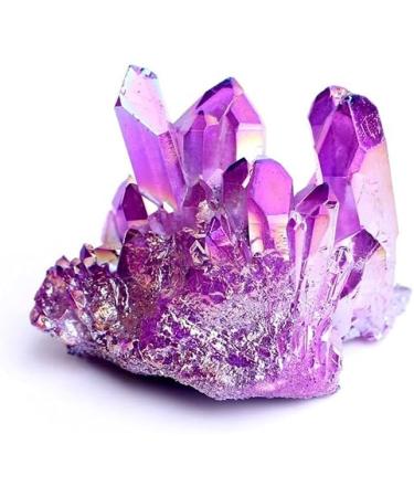 Stone 1pc New Purple Electroplated Crystal Quartz Specimen Electroplating Crystal Clusters Decoration Gift Balance Gemstone Decoration Crystal Cluster (Color : 50-60g Purple) - Buy Online on GoSupps.com