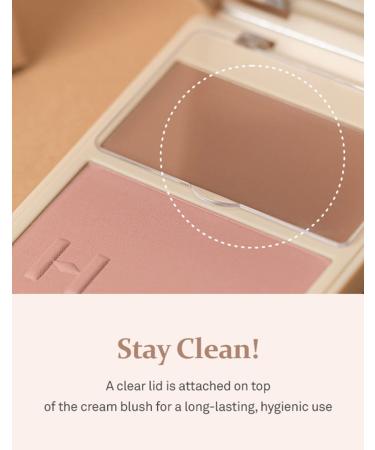 HINCE True Dimension Layering Cheek L001 - Cream & Pressed Powder, Silky Seamless Long Lasting Blush in Muted Beige & Elegant Rose Beige - Buy Online on GoSupps.com