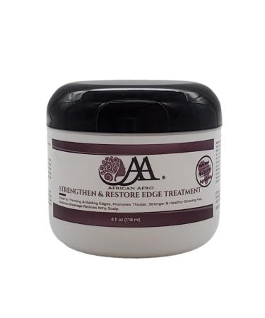 African Afro Strengthen & Restore Edge Treatment Hair Growth and Scalp Treatment With Peppermint Oil All Natural Hair Treatment for Edges Cruelty-Free Hair Care for Women and Men 4 Fl Oz
