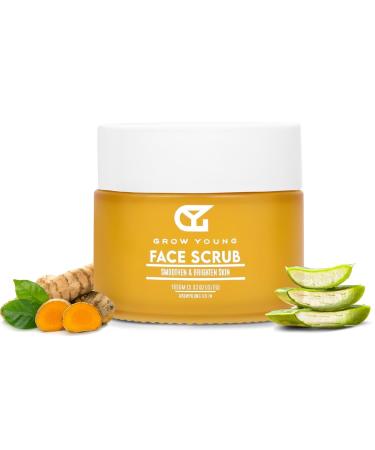 Turmeric & Aloe Vera Face Scrub | Gentle Exfoliation for Smooth Clear and Glowing Skin | Depigmentation & Dead Skin Removal | 100 gm