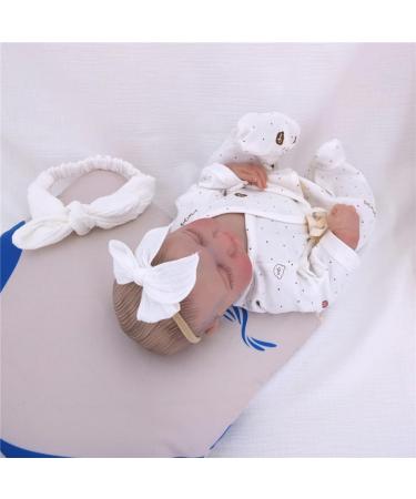 Original Cotton Gauze Headband for Newborn Toddler Infant Baby Girl Kids Muslin Cotton Hair Bow Elastic Bands Turban Headbands (2 pcs 029 White) - Buy Online on GoSupps.com