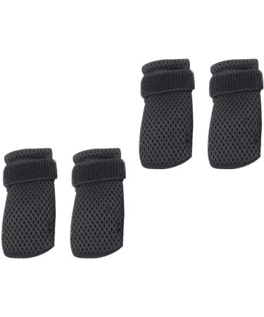Hemoblo Cat Claw Covers - Breathable Mesh Scratch Protection 4 Pcs - Black Paw Caps for Fur Care & Bathing (10x9x0.5cm) - Buy Online on GoSupps.com