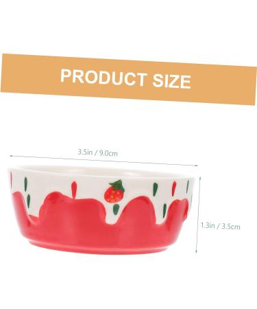 COLLBATH Hamster Food Bowl Rabbit Supplies Rabbit Feeder Bunny Water Bowl Hamster Water Bowl Ceramic Small Animal Dishes Pottery Pet Dish Guinea Pig Dish Guinea Pig Feeder Hamster Bowl Red - Buy Online on GoSupps.com