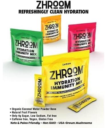 Hydration Immunity Mix (Lime Cherry) - Organic Mushroom Blend - 3.8 Oz (Pack of 10) | Boost Your Immunity & Hydration - Buy Online on GoSupps.com