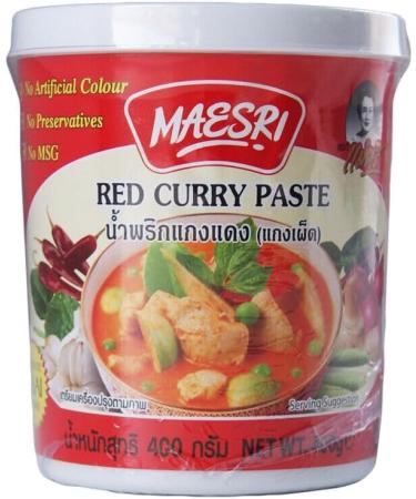 Maesri Authentic Thai Curry Paste - Red Curry & Green Curry 400g (Pack of 2) HALAL - Buy Online on GoSupps.com