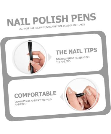 POPETPOP Nail Pen nail polish drawing pen nail drawing pen manicure dotting pen gel nail tool il art graffiti pen liner pen nail polish nail brush pen manicure tools to color gel pen abs 14X1X1CM Black - Buy Online on GoSupps.com