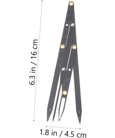 Ipetboom Eyebrow Scale Mold Eyebrow Shape Second Generation 16X4.5X0.6CM Black - Buy Online on GoSupps.com