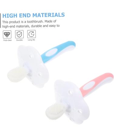 Ultechnovo Baby Toothbrush & Cleaning Brush Set - 2 Sets of Baby Pebble Detergent Cleaners - Pink - Buy Online on GoSupps.com