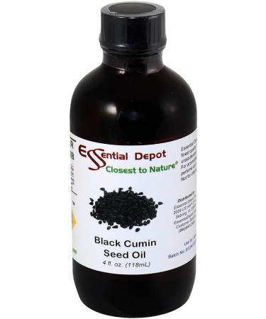 Black Cumin Seed Oil - 4 oz - GC/MS Tested - Supplied in 4 oz. Amber Glass Bottle with Black Phenolic Cone Lined and Safety Sealed Cap - Buy Online on GoSupps.com