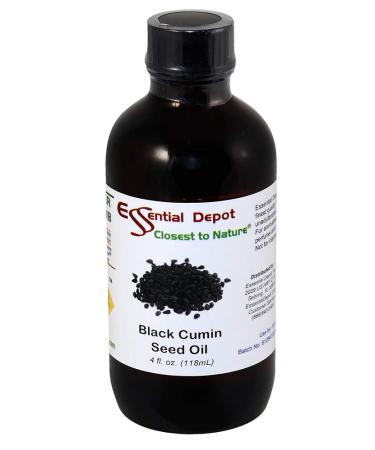 Black Cumin Seed Oil - 4 oz - GC/MS Tested - Supplied in 4 oz. Amber Glass Bottle with Black Phenolic Cone Lined and Safety Sealed Cap