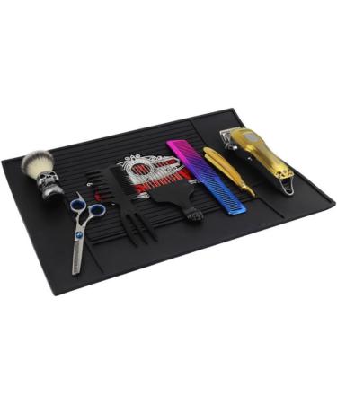 Barber Station Mat PU Skid Proof Mat Hairdressing Tools Storage Mat for Baber 45x30cm Hairstyling Tool Pad - Buy Online on GoSupps.com