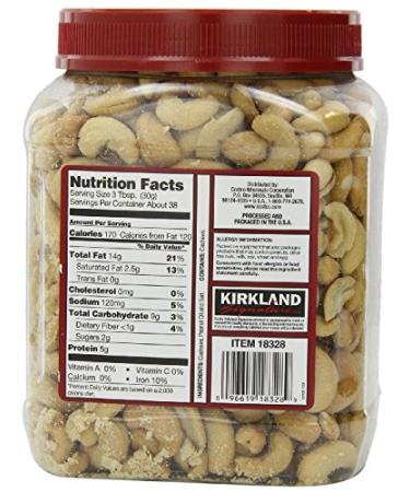 Kirkland Signature Premium Fancy Salted Cashews 40 Oz - 2 Pack 2.5 Pound (Pack of 2) - Buy Online on GoSupps.com