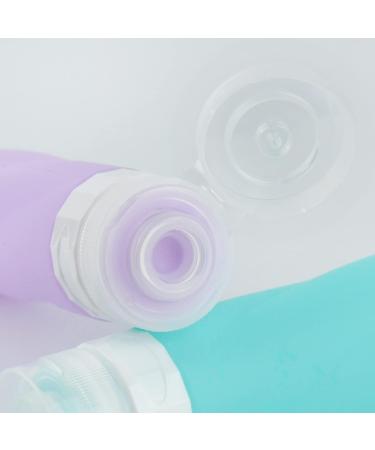 Buy AUPTIG Silicone Travel Bottles Set - 90ml 6PCS Reusable Travel Containers for Toiletries Shampoo & Conditioner - Perfect for International Travel - Buy Online on GoSupps.com