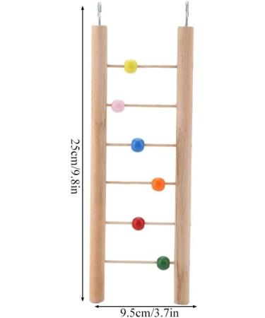 Parrot Wooden Ladder Perch Pet Birds Climbing Hanging Swing Toy for Parakeet Cockatiel Macaw African Grey Cockatoo Lovebird Finch(Beads) - Buy Online on GoSupps.com