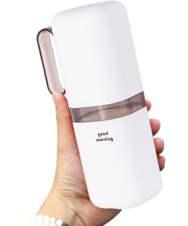 Univolunaris Travel Toothbrush Cup | Washable Camping & Hotel Toiletries with Handle (Gray) - Buy Online on GoSupps.com