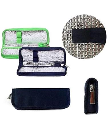 Jteyult Navy Blue Insulin Travel Case Diabetic Medication Organizer Bag - Buy Online on GoSupps.com