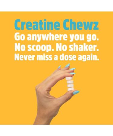 PVL Creatine Chewz Sugar Free Chewable Creatine Supplement for On-The-Go Use 5 g Monohydrate Per Day No Mixing or Mess 80 Chewable (Blue Razz Lemonade) - Buy Online on GoSupps.com