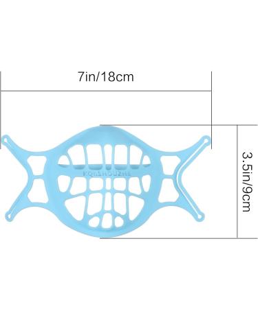 3D Mask Bracket Silicone 3D Breath Support For Face Covering Reusable Face Bracket Inner Support Frame For More Breathing Space Cool Breathe Cup For Nose Breathing Smoothly Blue - Buy Online on GoSupps.com