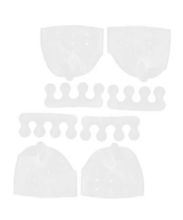 Transparent silicone toe separator correction smooth iron 2 sets with hollow and breathable design for corneal relief and walking comfort