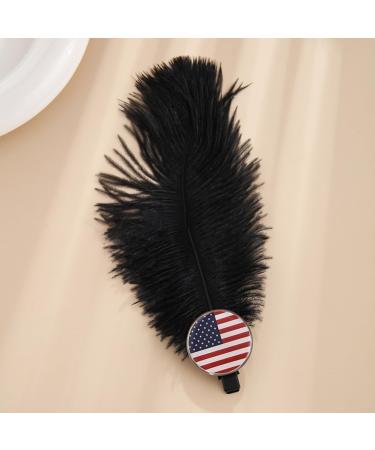 hgnxa World Sports Game Hair Clip Black Feather Hairpin Flags Duckbill Clip for German Italy Spanish Britain America USA - Buy Online on GoSupps.com