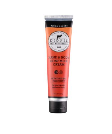 Dionis Goat Milk Skincare 3.3oz Blood Orange Scented Hand & Body Cream - Travel Size Hand Lotion For Hydrating & Moisturizing Dry Skin Relief - Cruelty Free Cream Made In The USA-Paraben Free Formula