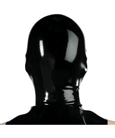 Latex Hood Unisex Rubber Executioner Mask - Black Eye Nose Mouth Holes - No Zipper - International Shipping - Buy Online on GoSupps.com