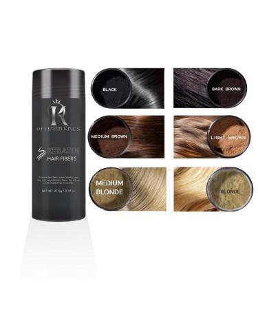 Medium Blonde Hair Building Fiber - Charged Keratin Thinning Hair Filler | Extra Large 27.5g | Long Lasting & Undetectable - Buy Online on GoSupps.com
