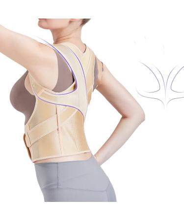 mdlian Posture Corrector Brace - Adjustable Back Trainer for Men & Women | Stop Slouching & Hunching (Medium Beige - Buy Online on GoSupps.com