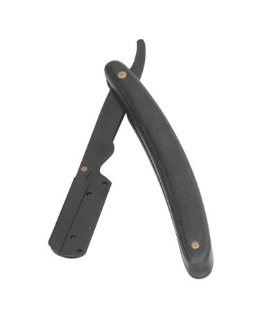 Ergonomic Manual Bartklingen Holder - Portable Straight Beard Cutter with Soft Wooden Handle for Men | Ideal for Hairdressing Salons - Buy Online on GoSupps.com