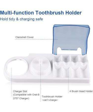 Electric Toothbrush Holder Heads Cover for Braun Oral-B Pro 1000, Smart 1500, Genius X - Stand Holder Compatible with Vitality Series - Buy Online on GoSupps.com