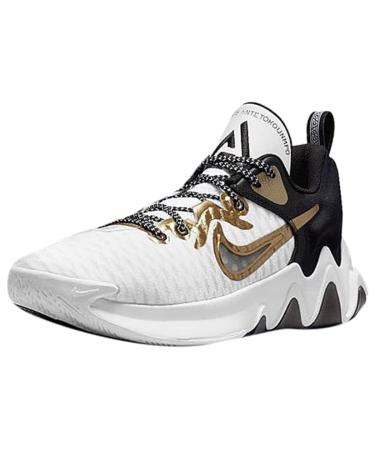 Nike Men's Giannis Immortality White/Metallic Gold-Black (CZ4099 100) 12 White/Metallic Gold-black
