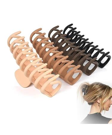 4 pieces of hair clip tall 11cm ladies hair clips set matt hair clip for thick hair thin hair hair accessories can be used as a gift (set 5) - Buy Online on GoSupps.com