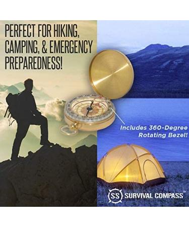 Sharp Survival Best Camping Survival Compass | Glow in The Dark Military Compass Survival Gear Compass - Buy Online on GoSupps.com