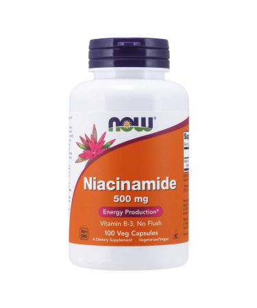 NOW Foods - Niacinamide 500 mg 100 caps (Pack of 4)