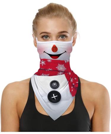Zzlbzn Christmas Face Masks for Adults - Reusable Santa Claus Bandana | 2-Pack Seamless Holiday Masks with Ear Loops - Buy Online on GoSupps.com