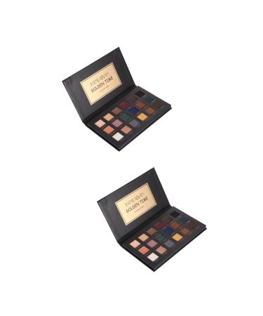 FRCOLOR 2pcs 18 18 Shadow Palette Shimmer Eye Shadow Glitter Eyeshadow Palette Women Eyeshadow Powder Blendable Eye Shadow Eye Shadow Palettes Eyeshadow Matt Cosmetic Matte Woman 1 Count (Pack of 1) Blackx2pcs
