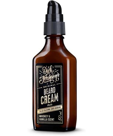 Dick Johnson Cr me barbe homme 50 ml Effet mat & hydratation Soin barbe quotidien avec aloe jojoba shea argan Parfum whisky vanille signature Alternative au beard balm Made in Finlande - Buy Online on GoSupps.com