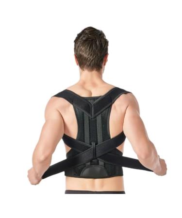 Back Brace Lumbar Support Full Back Support Belt Posture Corrector Waist Back Brace Vest Lumbar Decompression Belt Waist Belt(Black X-Small) X-Small Black