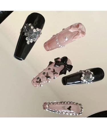 Temperament Enhancement Nail Patch Fake Nails Patch Small Sweet Potato with Sweet and Spicy Wind Bow Love Manicure Hand-Worn Nail (10-Piece Pack) (Size : M) Medium - Buy Online on GoSupps.com