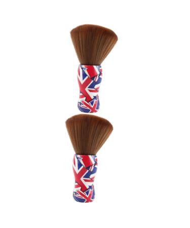 2pcs Hair Cleaning Brush Dust Blower Men Shaving Brush Fiber Wool Main Hairdressing Tool Man