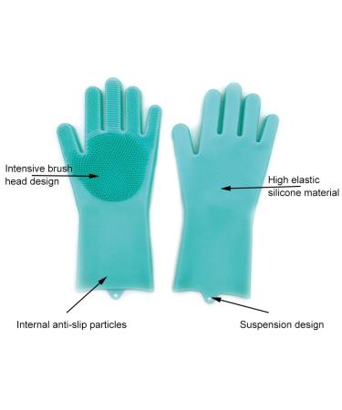 Magical Silicone Dishwashing Gloves with Wash Scrubber | Ultimate Cleaning Gloves for Kitchen & Household - Buy Online on GoSupps.com