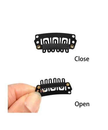 50 U-Shape Metal Snap Wig Clips - 28mm 6-Teeth Combs for Hair Extensions - Black | Durable & Secure | International Shipping - Buy Online on GoSupps.com