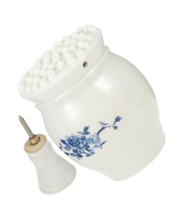 Gatuida porcelain Moxibusion Device Moxa massage pot made of ceramic Moxa-stick holder Moxibustion can massage tools SCHABER BOOK MASSAGER Ceramic tools white body lip gloss