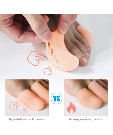DAILINK Gel Toe Caps - 12 PCS Silicone Toe Protectors for Ingrown Toenails, Corns, Blisters - Breathable Toe Sleeves for Bunion Relief - Beige (S/M/L) - Buy Online on GoSupps.com